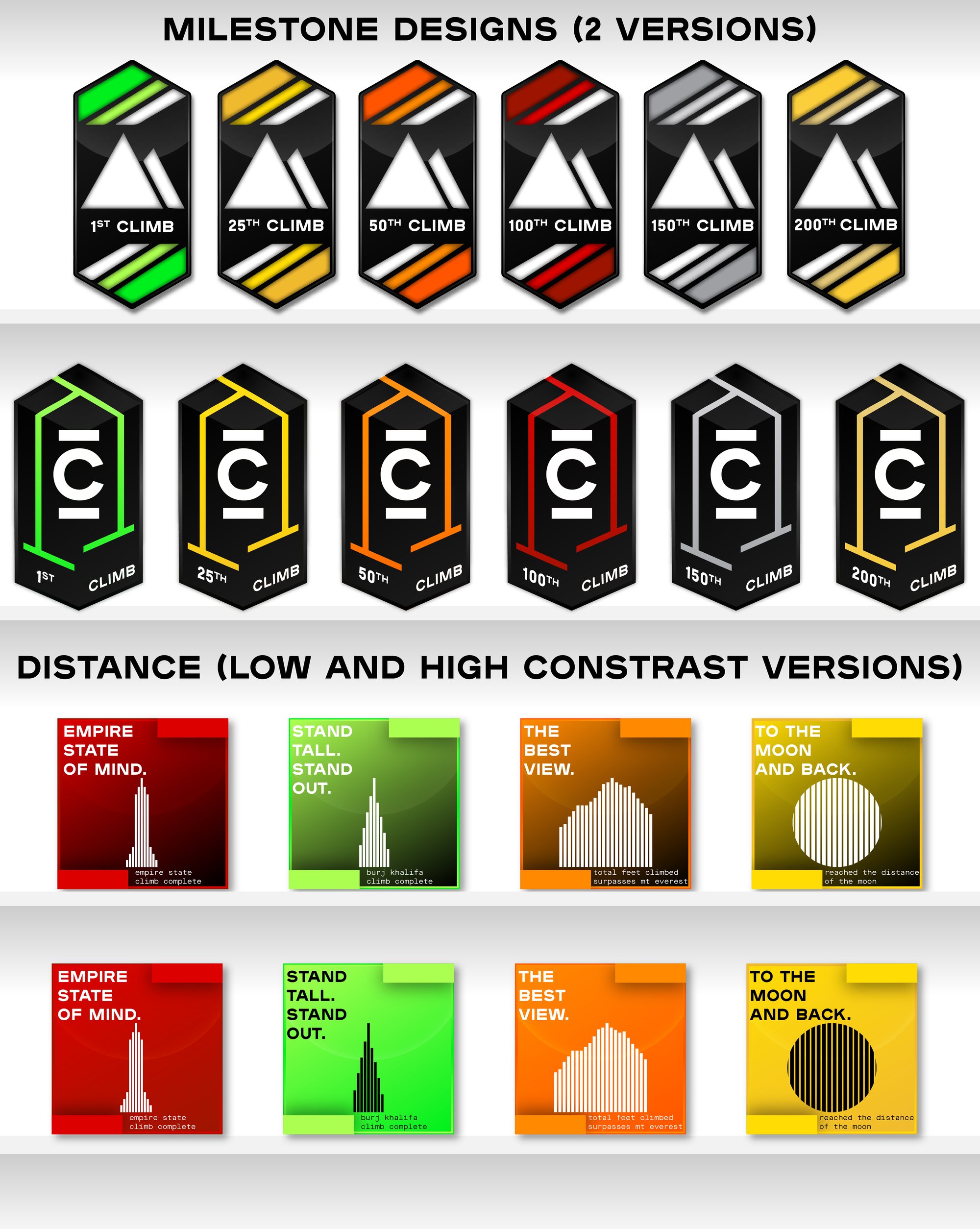 CLMBR - Achievement Badge Designs