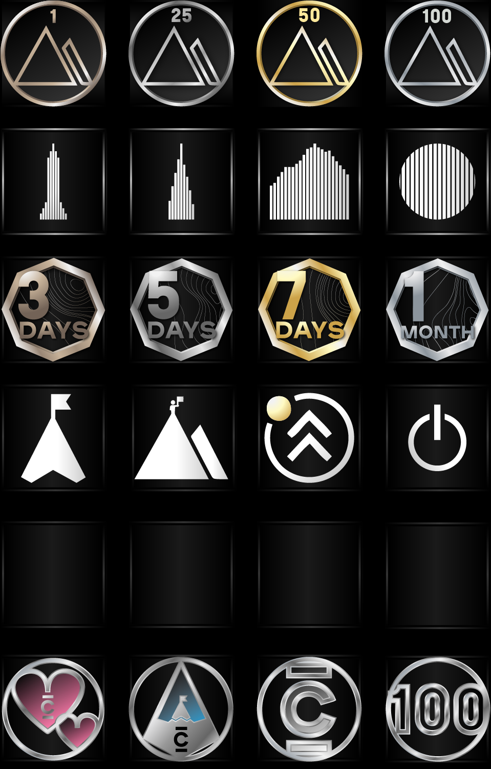 CLMBR - Achievement Badge Designs