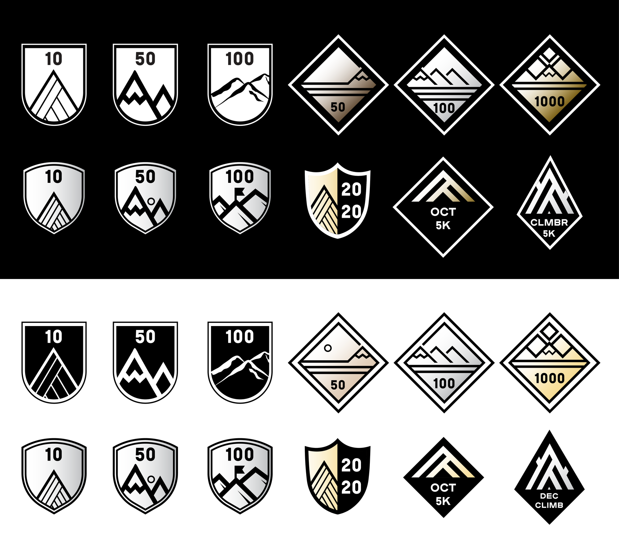 CLMBR - Achievement Badge Designs